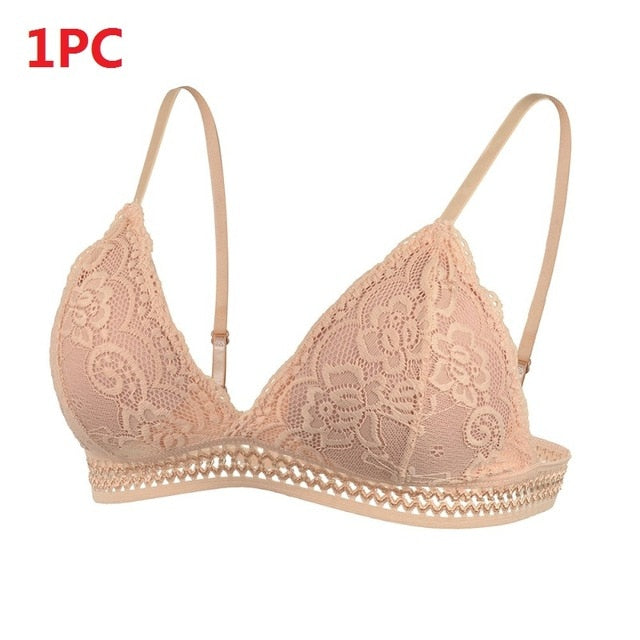 Bralette Seamless Deep V Lace Bras
