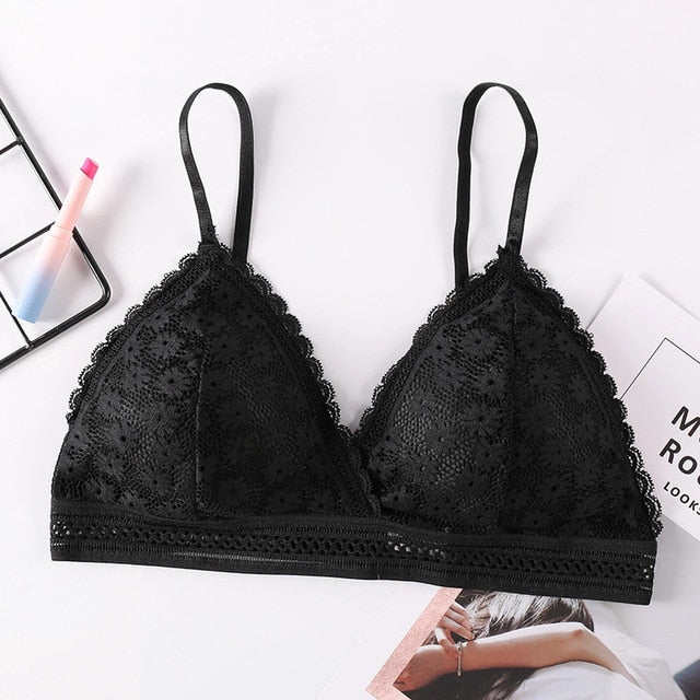 Bralette Seamless Deep V Lace Bras