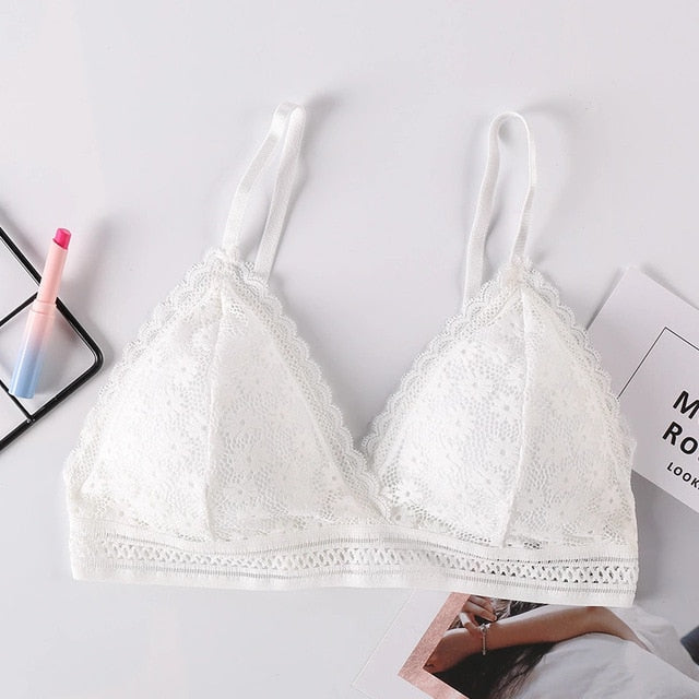 Bralette Seamless Deep V Lace Bras