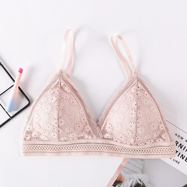 Bralette Seamless Deep V Lace Bras