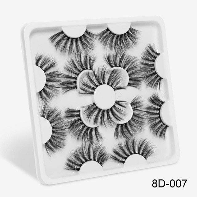 7 Pairs 3D Mink lashes 25mm False