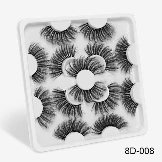 7 Pairs 3D Mink lashes 25mm False