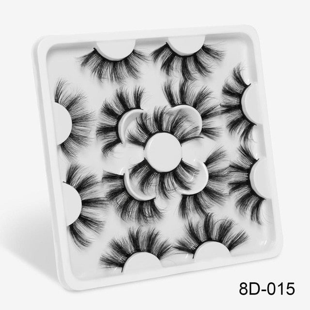 7 Pairs 3D Mink lashes 25mm False
