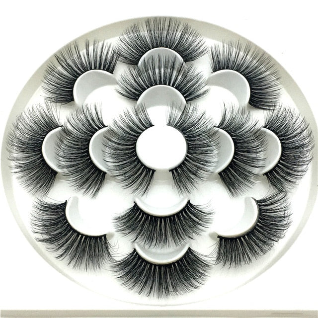 7 Pairs 3D Mink lashes 25mm False