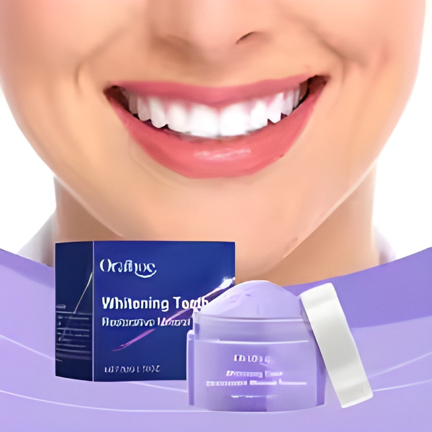Oralhoe 50g Whitening Tooth Powder Purple Teeth Bleaching Oral Hygiene Care Remove Stains Clean Fresh Breath Purple Teeth Powder