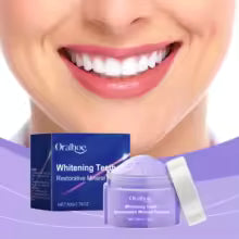 Oralhoe 50g Whitening Tooth Powder Purple Teeth Bleaching Oral Hygiene Care Remove Stains Clean Fresh Breath Purple Teeth Powder