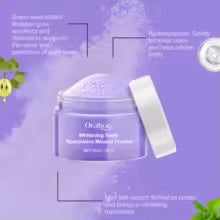 Oralhoe 50g Whitening Tooth Powder Purple Teeth Bleaching Oral Hygiene Care Remove Stains Clean Fresh Breath Purple Teeth Powder