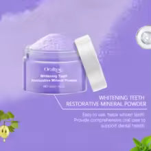 Oralhoe 50g Whitening Tooth Powder Purple Teeth Bleaching Oral Hygiene Care Remove Stains Clean Fresh Breath Purple Teeth Powder
