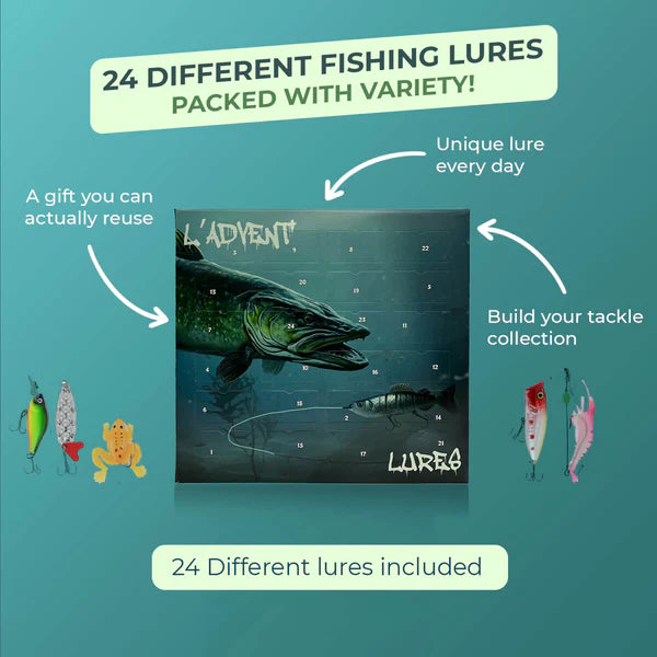 Creative Christmas Fishing Lure Box Advent Calendar 2024 New Arrival Blind Box Christmas Decorations Home Goods
