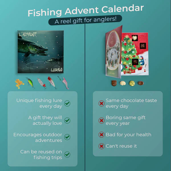 Creative Christmas Fishing Lure Box Advent Calendar 2024 New Arrival Blind Box Christmas Decorations Home Goods