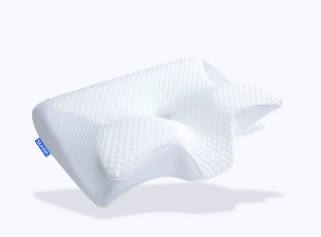 1pc Memory Foam Cervical Pillow, 2 in 1 Ergonomic Contour Orthopedic Pillow for Neck Pain, Contoured Support Pillows,Neck Pillow