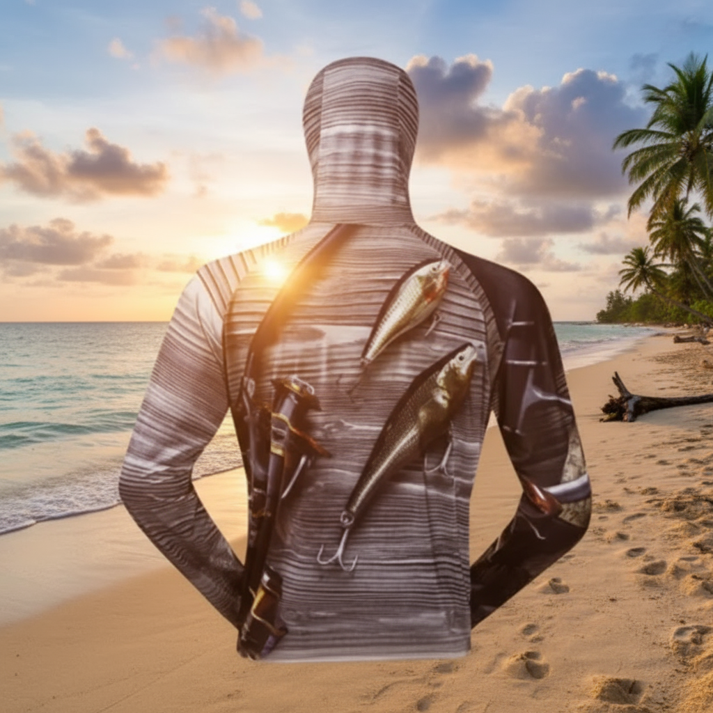 Fishing-Themed Rash Guard