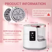 3 IN 1 Electric Makeup Brush Cleaner Machine With Makeup Brush Dryer-Holder-Portable Automatic USB Cosmetic Brushes Cleaner Tool