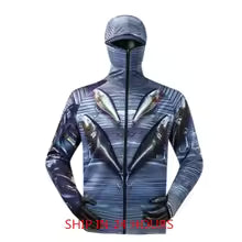 Long Sleeve Fishing Jerseys Quick Drying Sun Protection Fishing Shirt Newest Men's Fishing Clothing Hoodies With Zipper And Mask