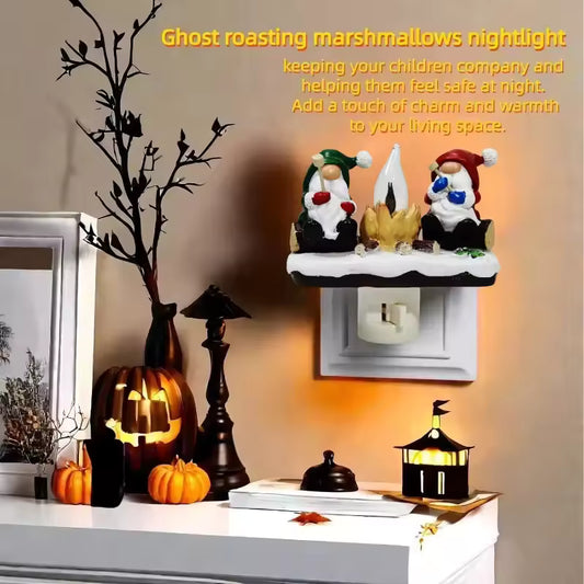 110V-US Halloween Night Light,Plug in Night Light,Santa Claus&Moose Night Light,Halloween Night Light Indoor Decorations