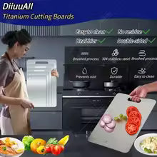 WXCOO Stainless Steel Chopping Board Kitchen Household Thickened Double Sided Fruit Cutting Board Block Kneading Dough Board