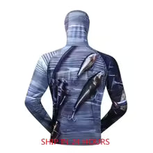 Long Sleeve Fishing Jerseys Quick Drying Sun Protection Fishing Shirt Newest Men's Fishing Clothing Hoodies With Zipper And Mask