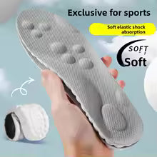 4D Latex Sport Insoles Soft High Elasticity Shoe Pads Breathable Running Basket Shoe Sole Arch Support Orthopedic Inserts Unisex