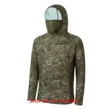 Long Sleeve Fishing Jerseys Quick Drying Sun Protection Fishing Shirt Newest Men's Fishing Clothing Hoodies With Zipper And Mask