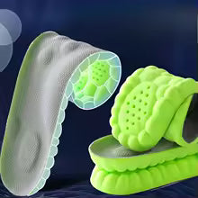 4D Latex Sport Insoles Soft High Elasticity Shoe Pads Breathable Running Basket Shoe Sole Arch Support Orthopedic Inserts Unisex