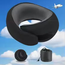 Portable Travel Neck Pillow Memory Foam U-Shaped Snail Style Adjustable Soft Travel Sleep Pillow for Car Plane Train Office