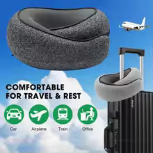 Portable Travel Neck Pillow Memory Foam U-Shaped Snail Style Adjustable Soft Travel Sleep Pillow for Car Plane Train Office