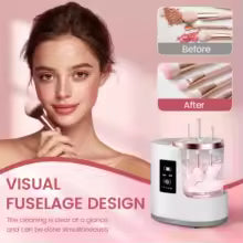 3 IN 1 Electric Makeup Brush Cleaner Machine With Makeup Brush Dryer-Holder-Portable Automatic USB Cosmetic Brushes Cleaner Tool