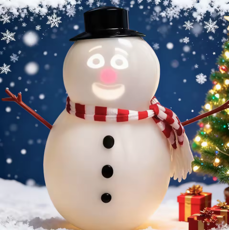 Animated Talking Snowman,Talking Animated Blink Snowman with Built in Projector and Speaker, Interactive Christmas Decoration