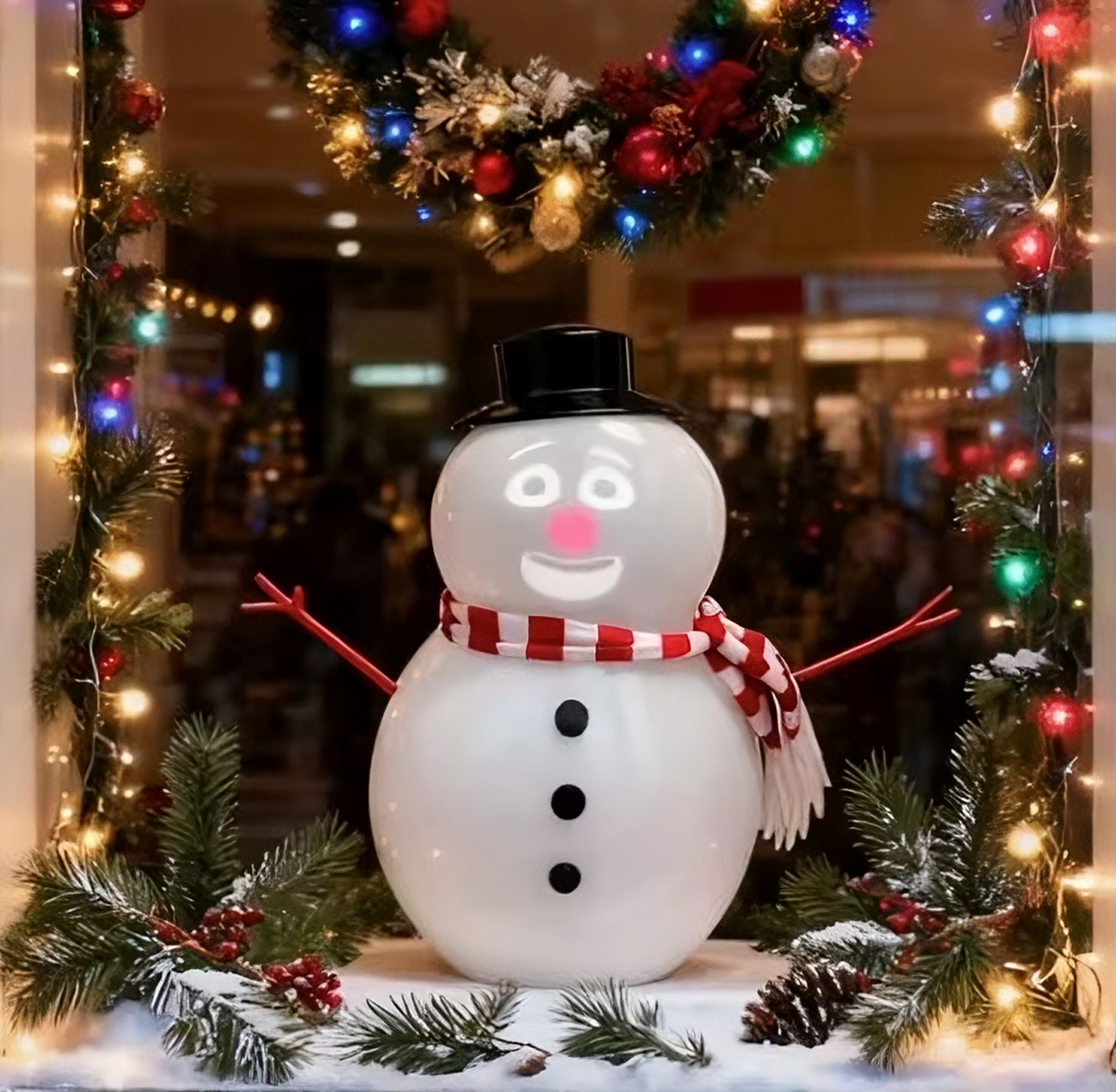 Animated Talking Snowman,Talking Animated Blink Snowman with Built in Projector and Speaker, Interactive Christmas Decoration