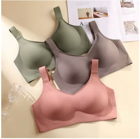 Jelly Support Seamless Bra For Big Breasts, Slim Fit, Push-up Anti-sagging, Wire-free Underwear, Sports Bra, Breathable