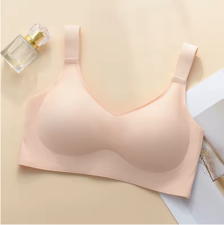 Jelly Support Seamless Bra For Big Breasts, Slim Fit, Push-up Anti-sagging, Wire-free Underwear, Sports Bra, Breathable