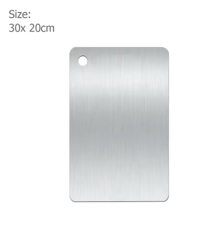 WXCOO Stainless Steel Chopping Board Kitchen Household Thickened Double Sided Fruit Cutting Board Block Kneading Dough Board