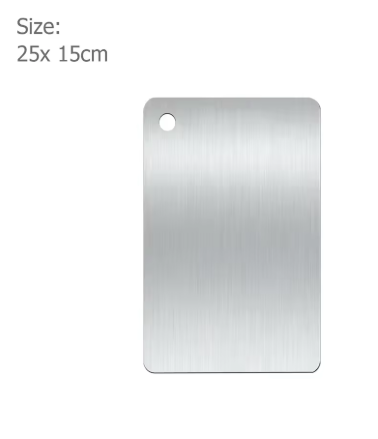 WXCOO Stainless Steel Chopping Board Kitchen Household Thickened Double Sided Fruit Cutting Board Block Kneading Dough Board