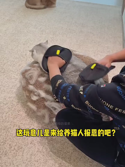 Static Pet Hair Removal Gloves - Grooming & Deshedding Gloves for Dogs Cats - Works on Sofa Carpet Clothes - Multi-Surface Brush