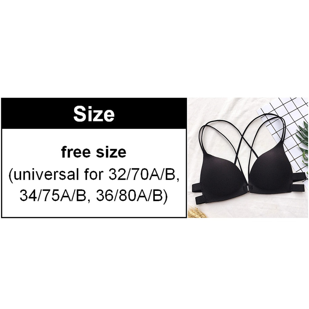 Front Closure Wire Free Fashion Bra