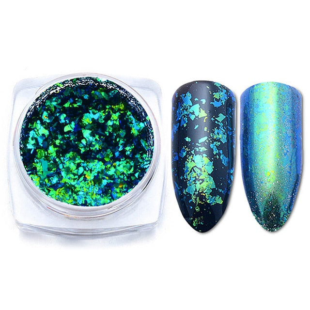 Aluminum Flakes Sequins Nail Glitter Powder
