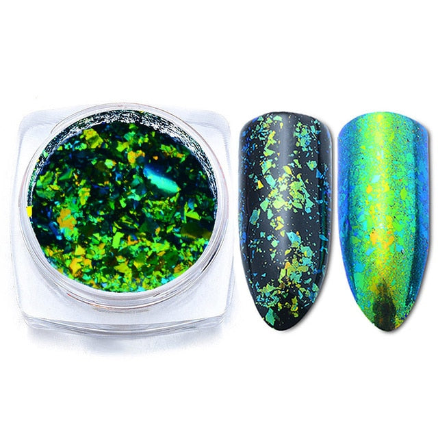 Aluminum Flakes Sequins Nail Glitter Powder