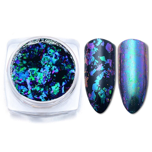 Aluminum Flakes Sequins Nail Glitter Powder