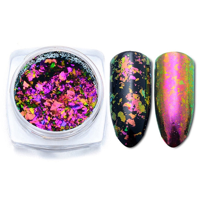 Aluminum Flakes Sequins Nail Glitter Powder