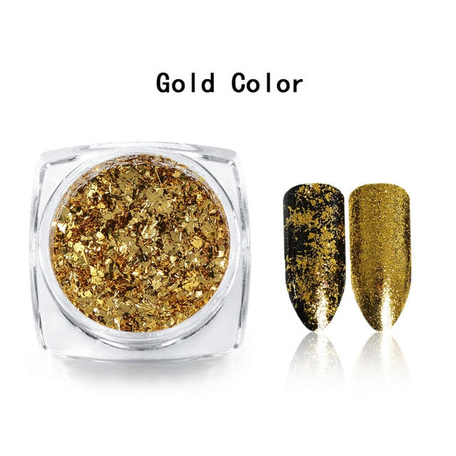 Aluminum Flakes Sequins Nail Glitter Powder