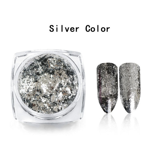 Aluminum Flakes Sequins Nail Glitter Powder