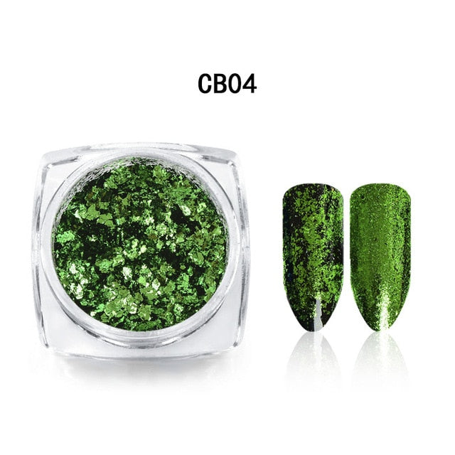 Aluminum Flakes Sequins Nail Glitter Powder