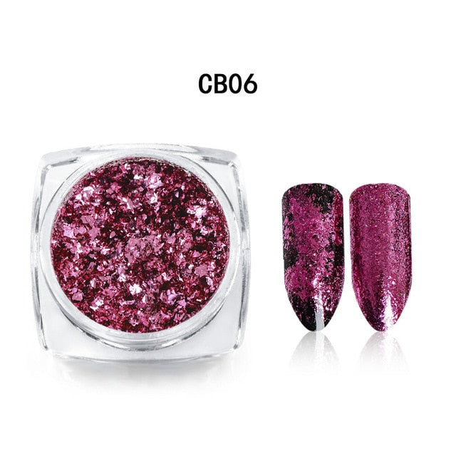 Aluminum Flakes Sequins Nail Glitter Powder