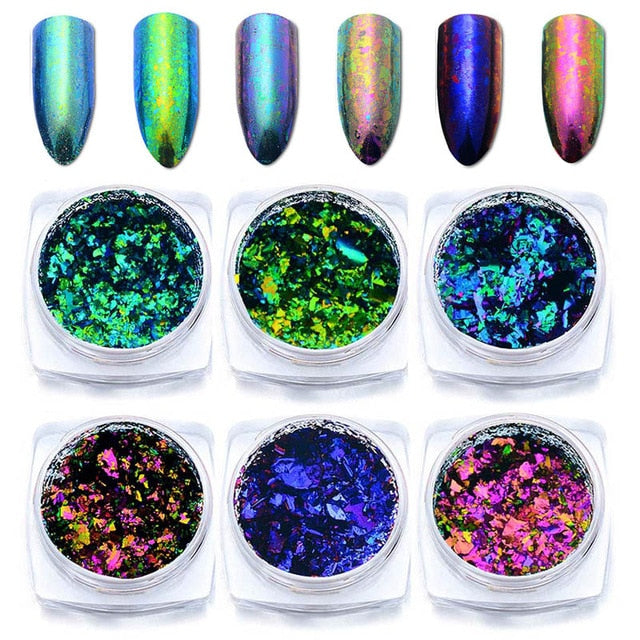 Aluminum Flakes Sequins Nail Glitter Powder