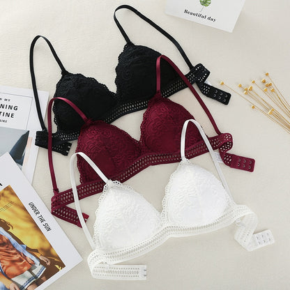 Bralette Seamless Deep V Lace Bras