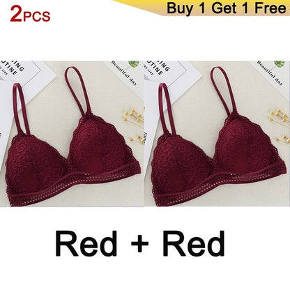 Bralette Seamless Deep V Lace Bras