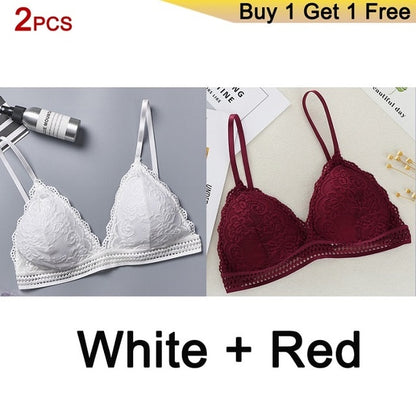 Bralette Seamless Deep V Lace Bras