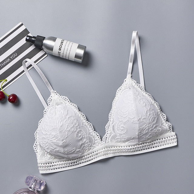 Bralette Seamless Deep V Lace Bras