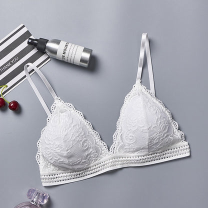 Bralette Seamless Deep V Lace Bras