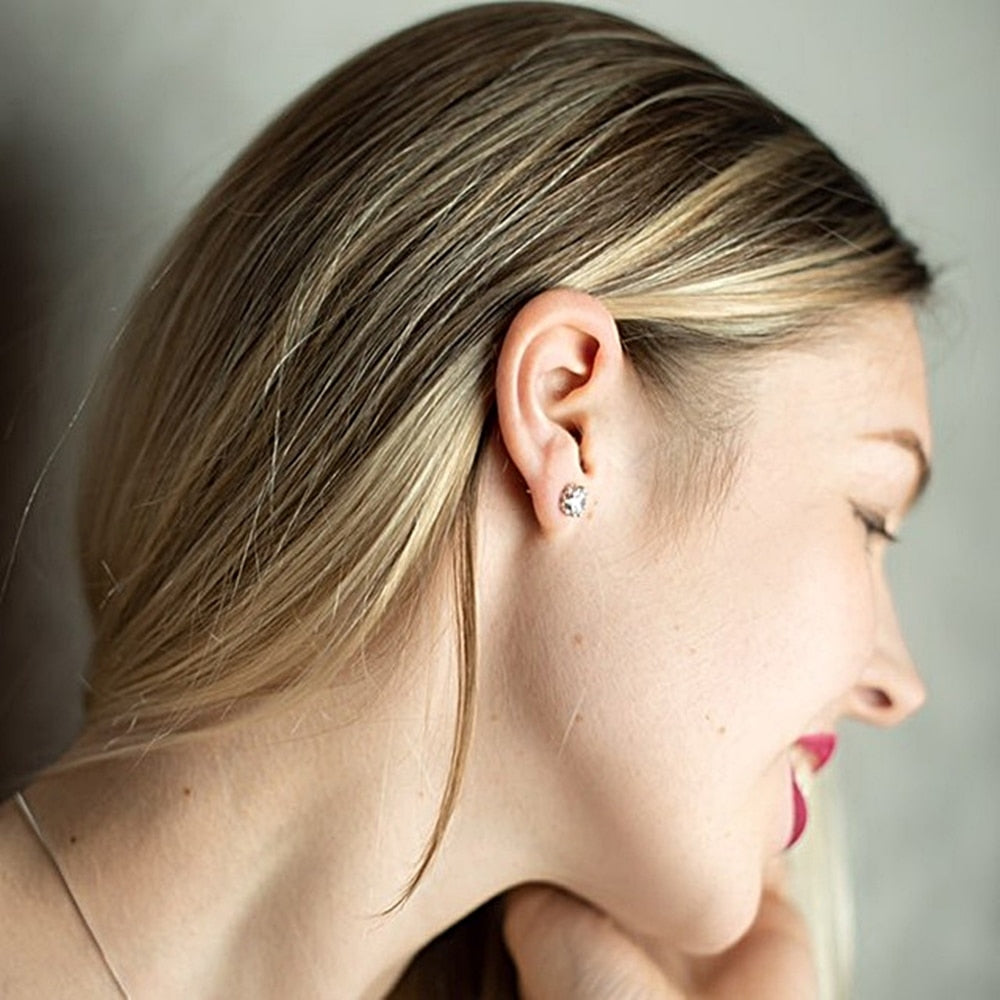 Zircon Stone White Luxury Earrings